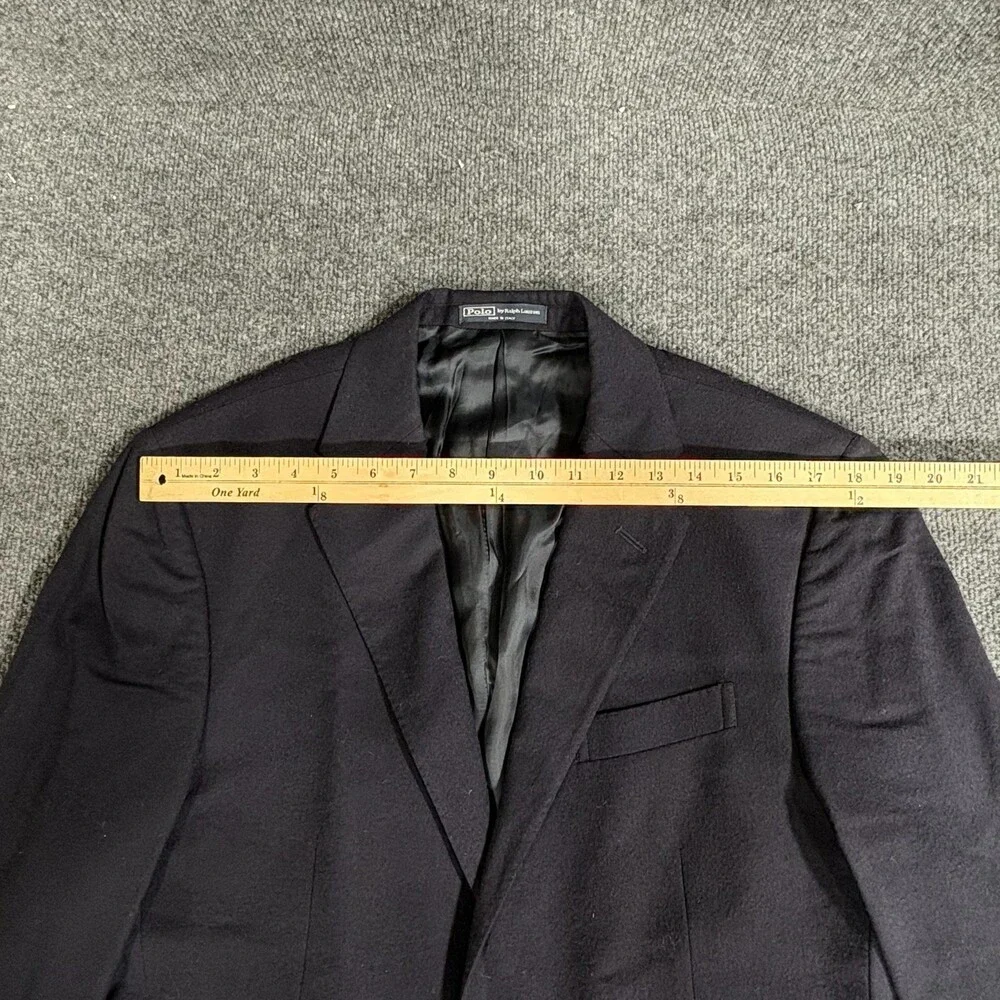 Polo Ralph Lauren Blazer Mens 42L Blue Wool Made In Italy Sport Coat Classic